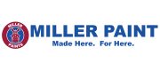 Logo of Miller Paint with slogan 'Made Here. For Here.'